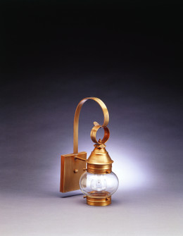Cageless Onion One Light Wall Mount in Antique Brass (196|2011-AB-MED-CLR)