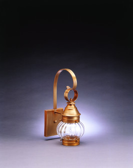 Cageless Onion One Light Wall Mount in Antique Brass (196|2011-AB-MED-OPT)