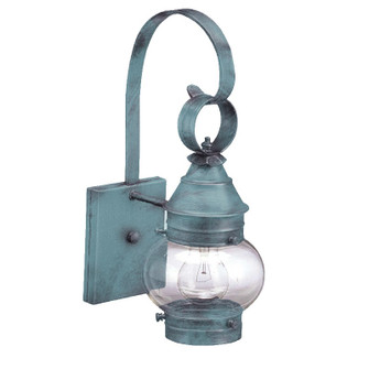 Cageless One Light Wall Mount in Verdi Gris (196|2011-VG-MED-CLR)