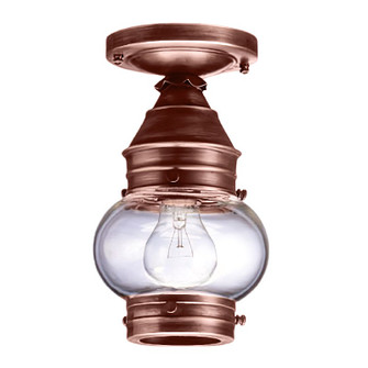 Cageless One Light Flush Mount in Antique Copper (196|2014-AC-MED-CLR)