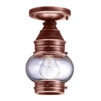 Cageless One Light Flush Mount in Antique Copper (196|2014-AC-MED-CSG)