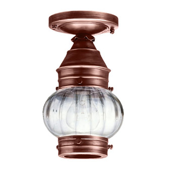 Cageless One Light Flush Mount in Antique Copper (196|2014-AC-MED-OPT)