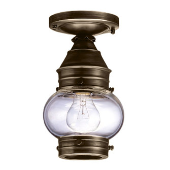Cageless One Light Flush Mount in Dark Antique Brass (196|2014-DAB-MED-CLR)