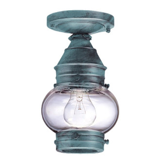 Cageless One Light Flush Mount in Verdi Gris (196|2014-VG-MED-CLR)