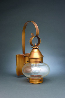 Cageless Onion One Light Wall Mount in Antique Brass (196|2021-AB-MED-CLR)