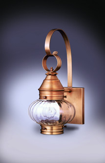 Cageless Onion One Light Wall Mount in Antique Brass (196|2021-AB-MED-OPT)