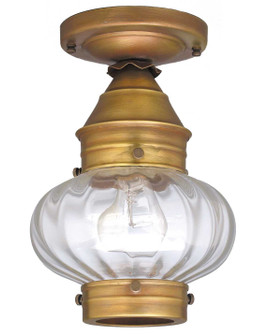 Cageless One Light Flush Mount in Antique Brass (196|2024-AB-MED-OPT)