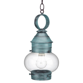 Cageless One Light Hanging Lantern in Verdi Gris (196|2032-VG-MED-CLR)