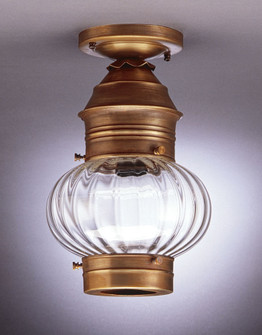 Cageless Onion One Light Flush Mount in Dark Antique Brass (196|2034-DAB-MED-OPT)