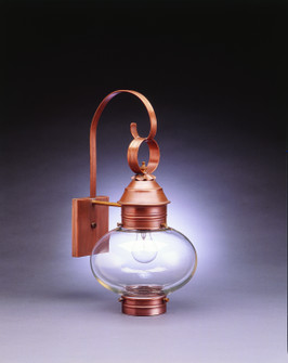 Cageless One Light Wall Mount in Antique Copper (196|2041-AC-MED-CLR)