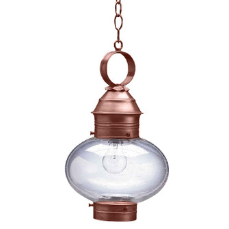 Cageless One Light Hanging Lantern in Antique Copper (196|2042-AC-MED-CSG)