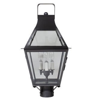 Uxbridge Three Light Post Mount in Dark Brass (196|2243-DB-LT3-CLR)