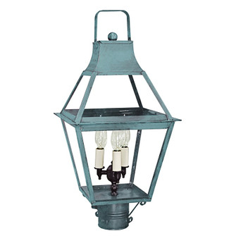 Uxbridge Three Light Post Mount in Verdi Gris (196|2243-VG-LT3-CLR)