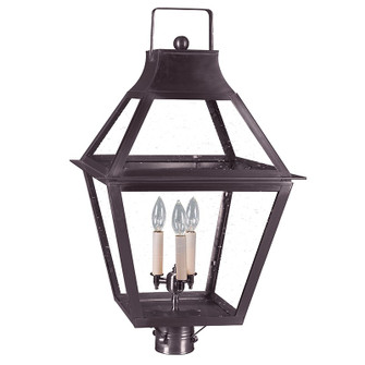 Uxbridge Three Light Post Mount in Dark Brass (196|2253-DB-LT3-CSG)