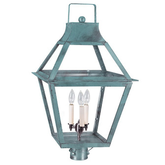 Uxbridge Three Light Post Mount in Verdi Gris (196|2253-VG-LT3-CLR)