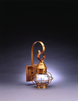 Onion One Light Wall Mount in Antique Brass (196|2511-AB-MED-CLR)