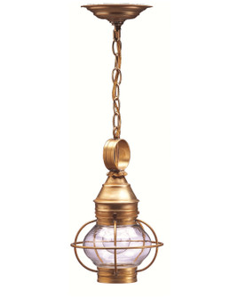 Onion One Light Hanging Lantern in Antique Brass (196|2512-AB-MED-CLR)