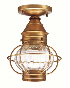 Onion One Light Flush Mount in Antique Brass (196|2514-AB-MED-OPT)