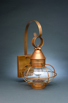 Onion One Light Wall Mount in Antique Brass (196|2521-AB-MED-CLR)