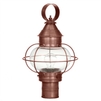Onion One Light Post Mount in Antique Copper (196|2523-AC-MED-CLR)
