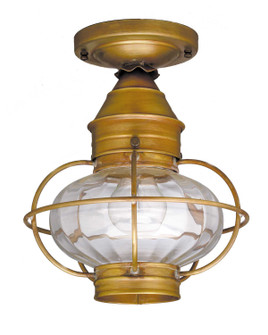 Onion One Light Flush Mount in Antique Brass (196|2524-AB-MED-OPT)
