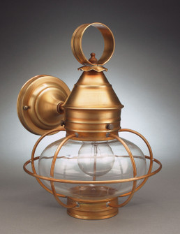 Onion One Light Wall Mount in Antique Brass (196|2525-AB-MED-CLR-NS)