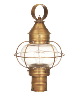 Onion One Light Post Mount in Antique Brass (196|2533-AB-MED-CLR)