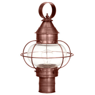 Onion One Light Post Mount in Antique Copper (196|2533-AC-MED-CLR)