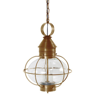 Onion Two Light Hanging Lantern in Antique Brass (196|2542-AB-LT2-CLR)