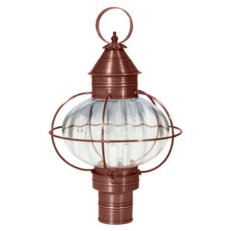 Onion Three Light Post Mount in Antique Copper (196|2543-AC-LT3-OPT)