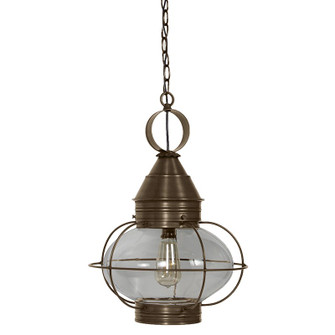 Onion One Light Hanging Lantern in Dark Antique Brass (196|2572-DAB-MED-CLR)