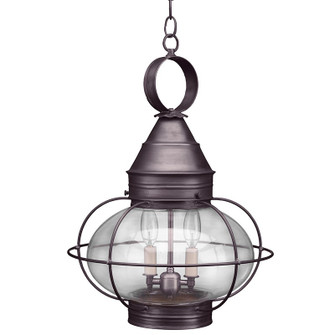 Onion Two Light Hanging Lantern in Dark Brass (196|2572-DB-LT2-CLR)