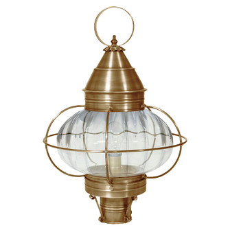 Onion One Light Post Mount in Antique Brass (196|2573-AB-MED-OPT)
