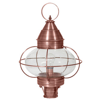 Onion One Light Post Mount in Antique Copper (196|2573-AC-MED-CLR)