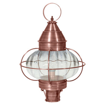 Onion One Light Post Mount in Antique Copper (196|2573-AC-MED-OPT)
