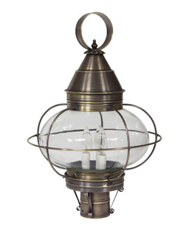 Onion Three Light Post Mount in Dark Antique Brass (196|2573-DAB-LT3-CLR)