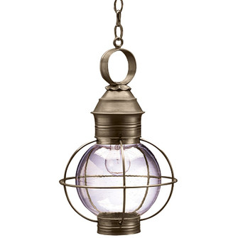Round One Light Hanging Lantern in Dark Antique Brass (196|2832-DAB-MED-CSG)