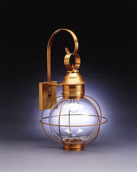 Round Onion One Light Wall Mount in Antique Brass (196|2841-AB-MED-CLR)