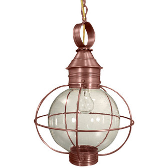 Round One Light Hanging Lantern in Antique Copper (196|2842-AC-MED-CSG)