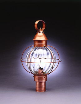 Round Onion One Light Post Mount in Antique Brass (196|2843-AB-MED-OPT)