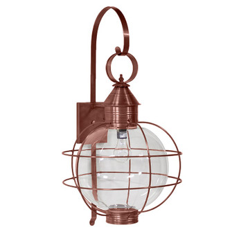 Round One Light Wall Mount in Antique Copper (196|2851-AC-MED-CLR)