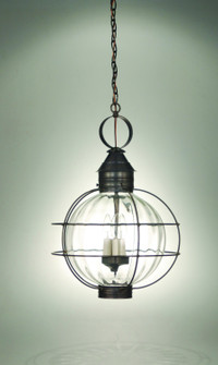 Round Onion Three Light Hanging Lantern in Dark Brass (196|2852-DB-LT3-OPT)