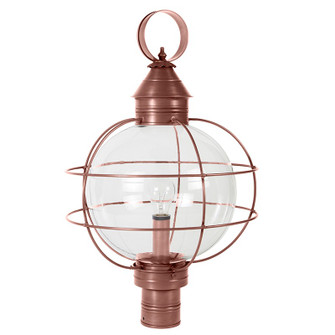 Round One Light Post Mount in Antique Copper (196|2853-AC-MED-CLR)
