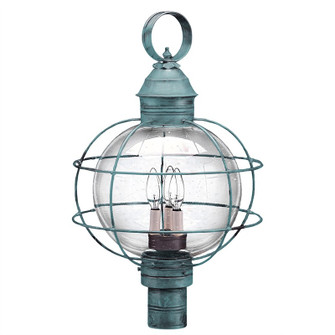 Round Three Light Post Mount in Verdi Gris (196|2853-VG-LT3-CSG)