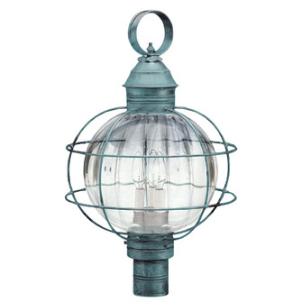 Round Three Light Post Mount in Verdi Gris (196|2853-VG-LT3-OPT)