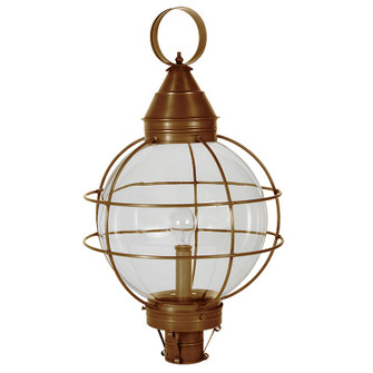 Round One Light Post Mount in Antique Brass (196|2863-AB-MED-CLR)
