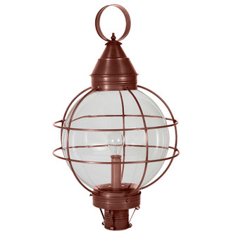 Round One Light Post Mount in Antique Copper (196|2863-AC-MED-CLR)