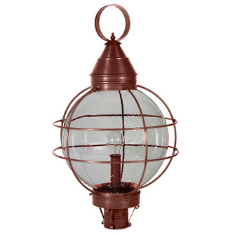 Round One Light Post Mount in Antique Copper (196|2863-AC-MED-CSG)