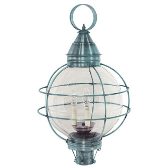 Round Three Light Post Mount in Verdi Gris (196|2863-VG-LT3-CLR)