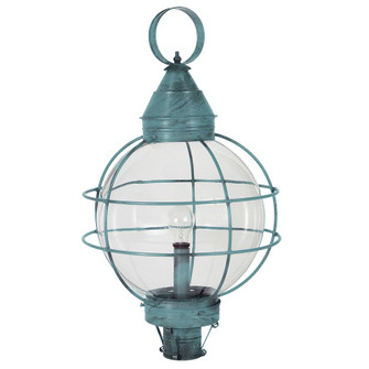 Round One Light Post Mount in Verdi Gris (196|2863-VG-MED-CLR)